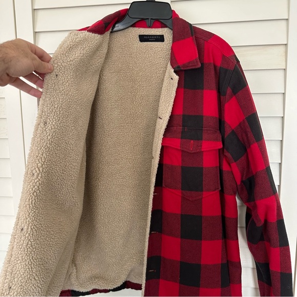 ALL SAINTS RED PLAID JACKET - Picture 3 of 9